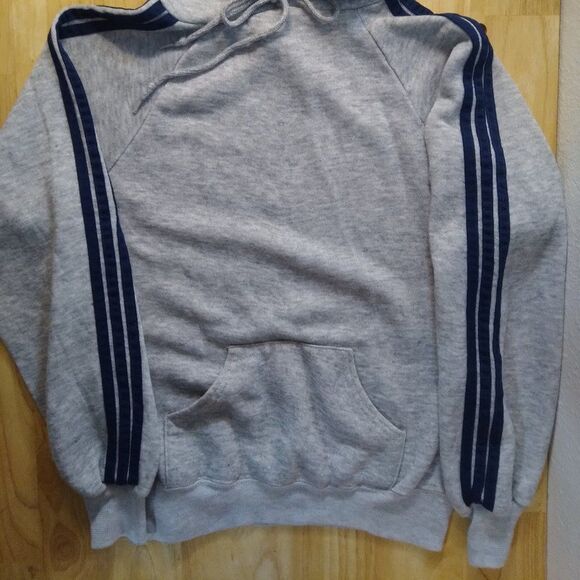Vintage Bassett Walker Three Stripe Hoodie Sweatshirt - Picture 2 of 8